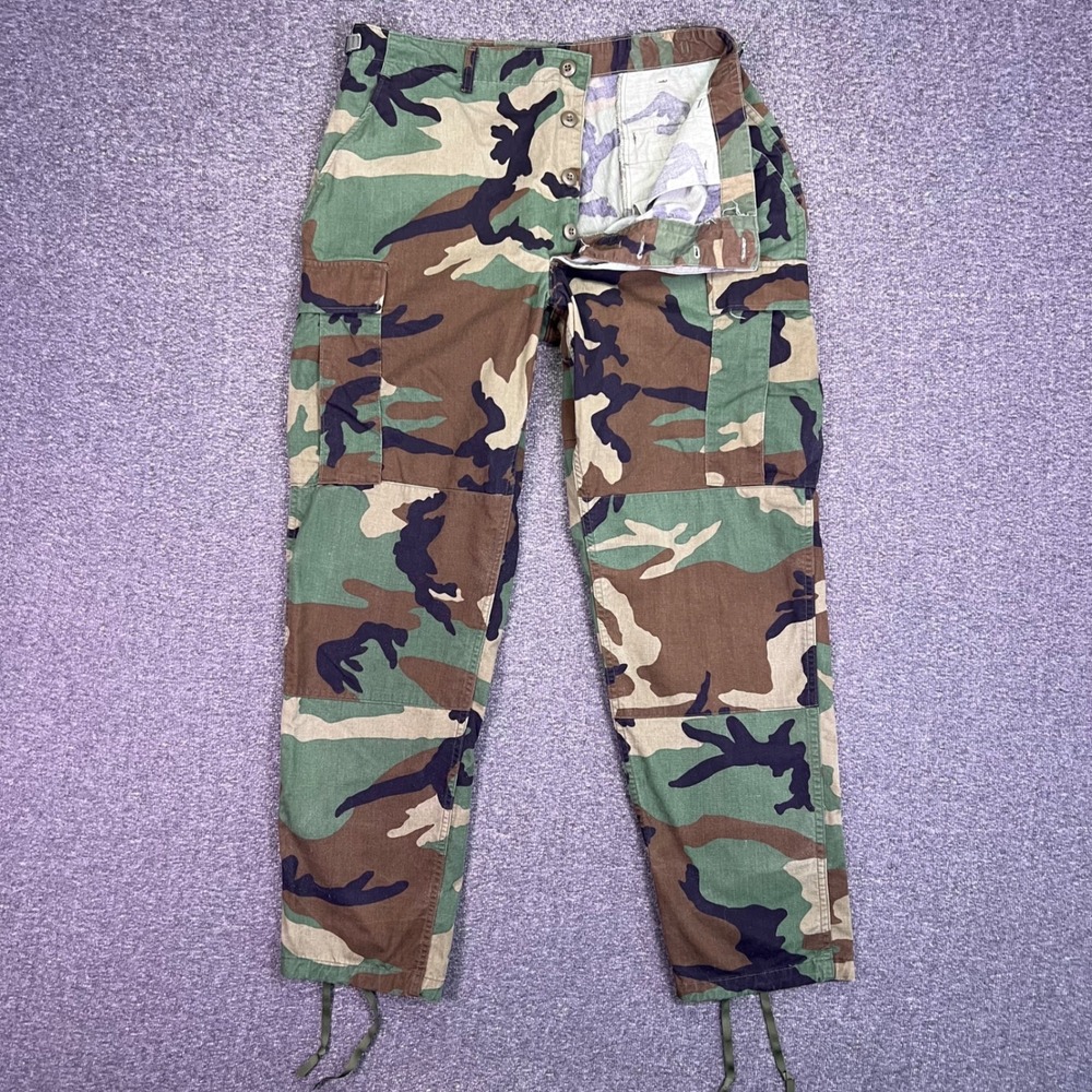 Propper Cargo Pants Men L Green Woodland Camo BDU Combat Trousers Military 37x32